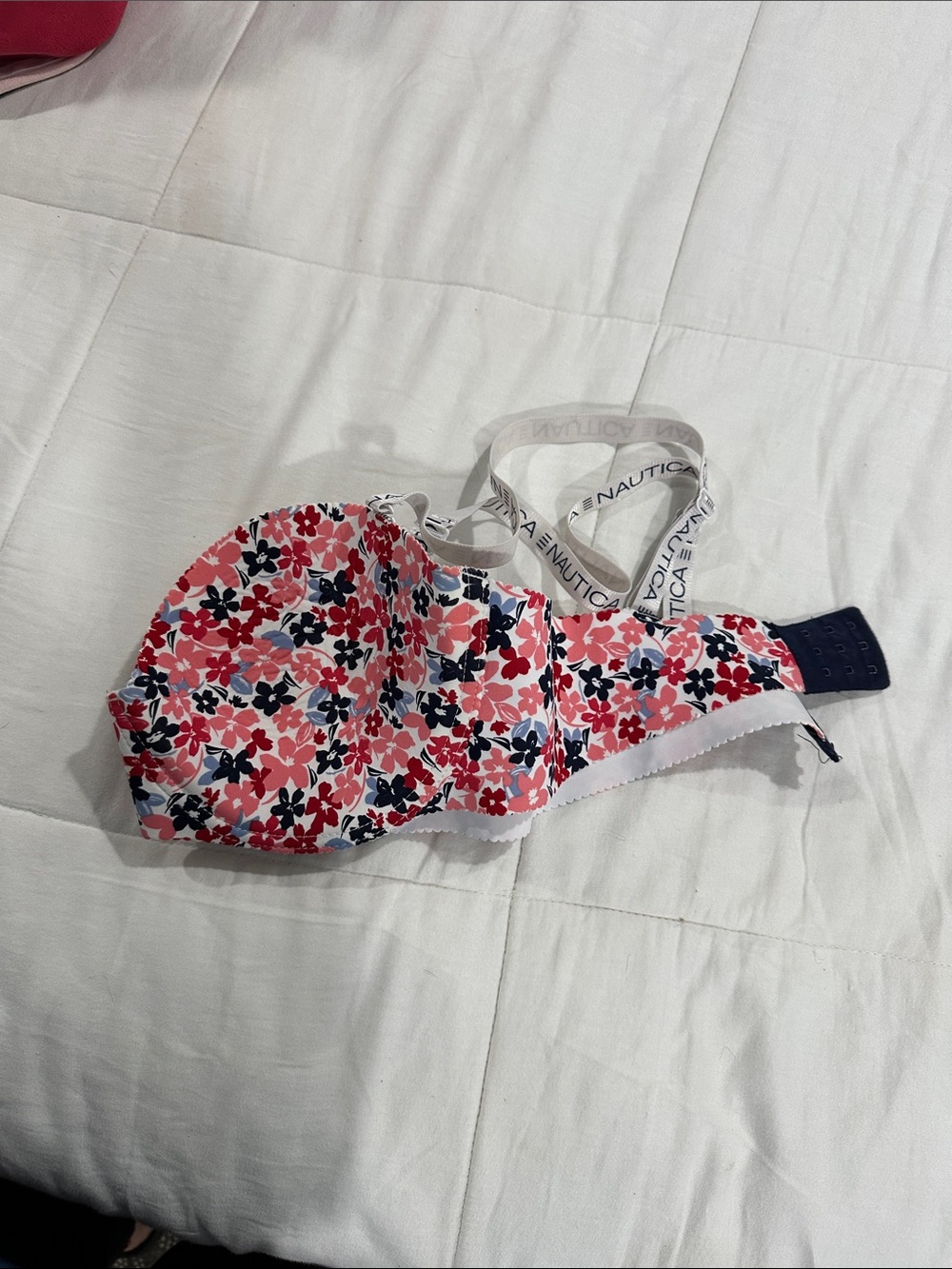 Nautica White Intimates Bra with Branded Strap